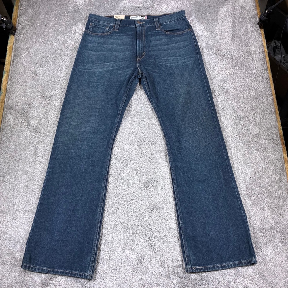 Levi's 527 Low Bootcut Jeans 36x34 Dark Blue Cotton Denim Western NWT